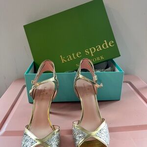 Kate Spade Metallic Gold and Silver Heels